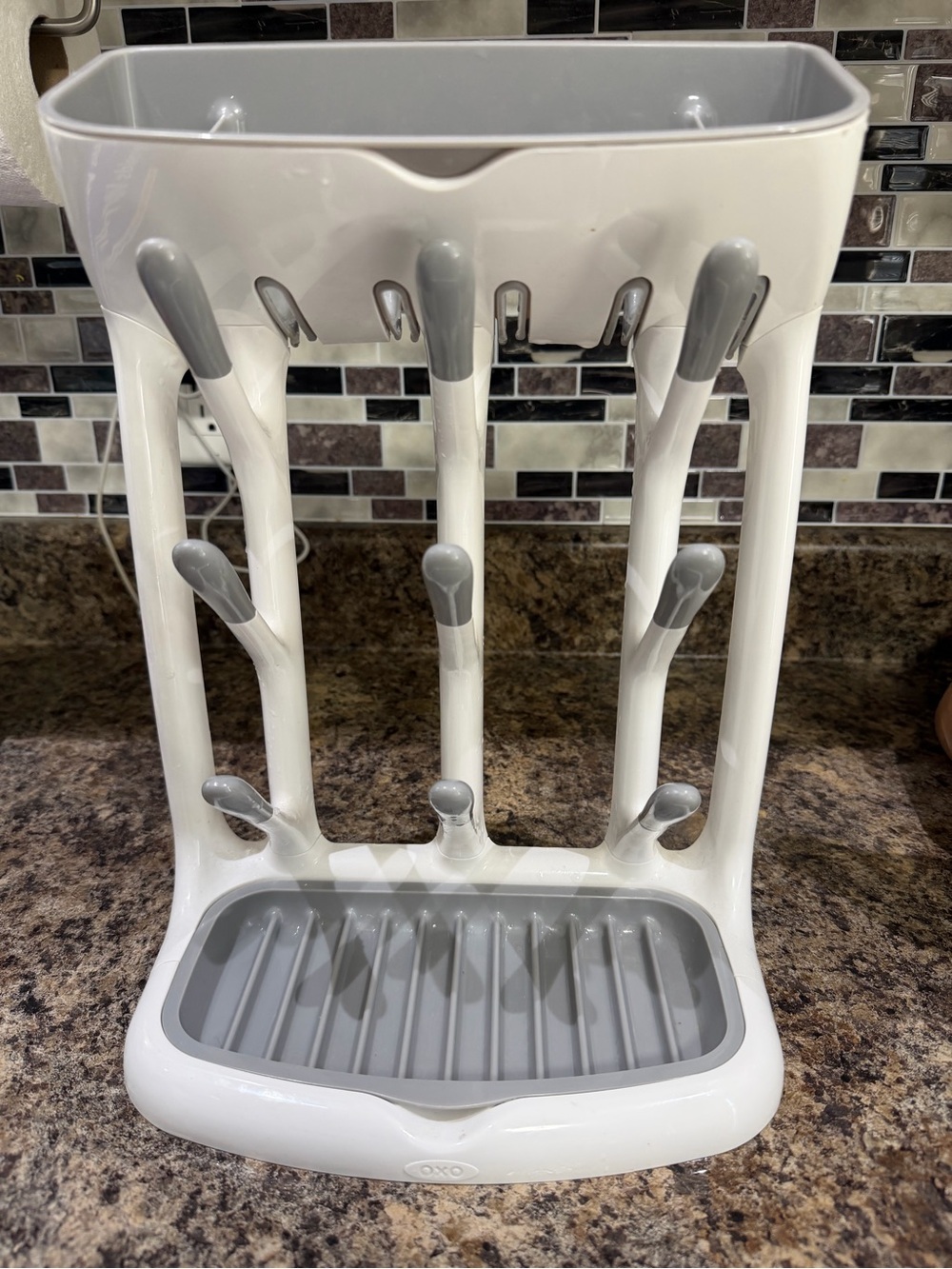 OXO White and Gray Bottle & Accessory Drying Rack + Unused Dr. Brown Level 4 nip